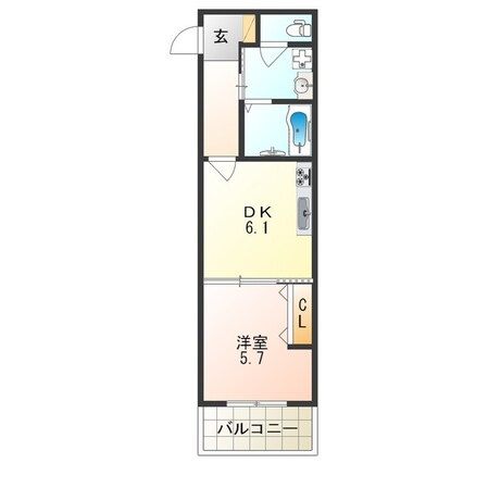 長瀬駅 徒歩2分 2階の物件間取画像